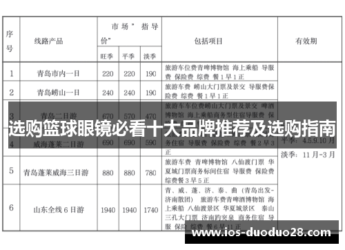 选购篮球眼镜必看十大品牌推荐及选购指南